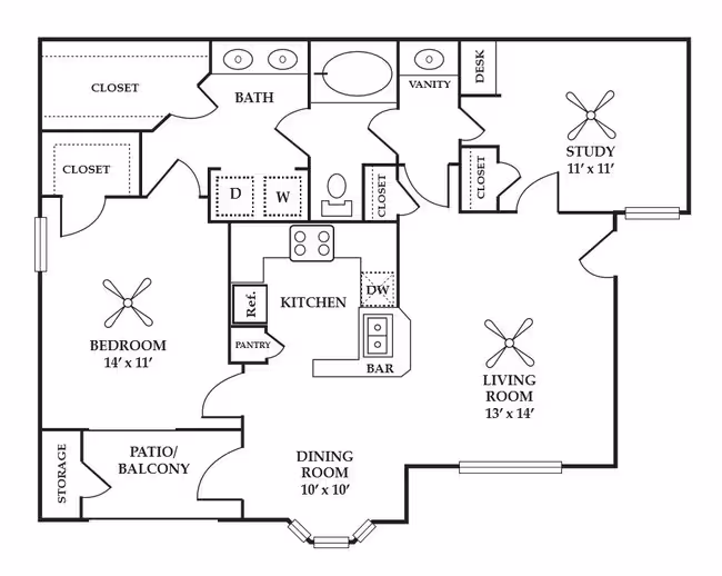 Unit 01-214 01-214 floor plan